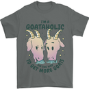 Goataholic On the Way to Get More Goats Mens T-Shirt 100% Cotton Charcoal