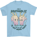 Goataholic On the Way to Get More Goats Mens T-Shirt 100% Cotton Light Blue