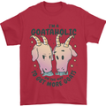 Goataholic On the Way to Get More Goats Mens T-Shirt 100% Cotton Red