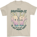 Goataholic On the Way to Get More Goats Mens T-Shirt 100% Cotton Sand
