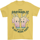 Goataholic On the Way to Get More Goats Mens T-Shirt 100% Cotton Yellow