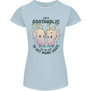 Goataholic On the Way to Get More Goats Womens Petite Cut T-Shirt Light Blue