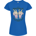 Goataholic On the Way to Get More Goats Womens Petite Cut T-Shirt Royal Blue