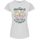 Goataholic On the Way to Get More Goats Womens Petite Cut T-Shirt White