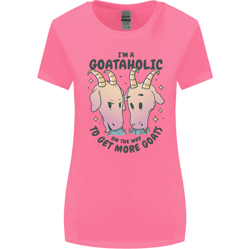 Goataholic On the Way to Get More Goats Womens Wider Cut T-Shirt Azalea
