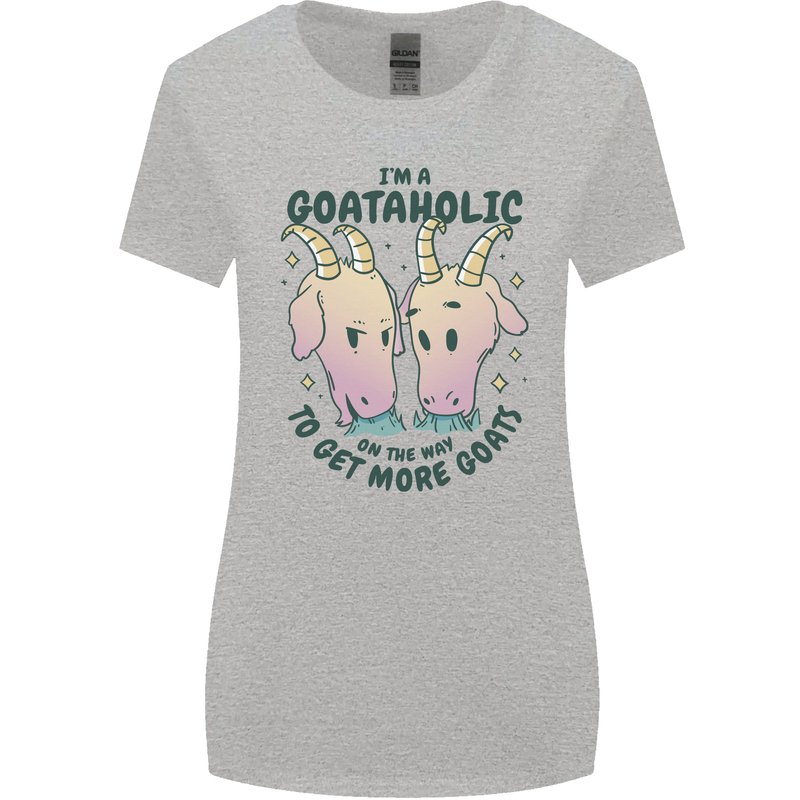 Goataholic On the Way to Get More Goats Womens Wider Cut T-Shirt Sports Grey