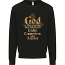God Forever Christian Cross Christianity Jesus Mens Sweatshirt Jumper Black