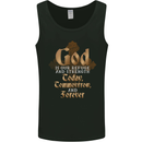 God Forever Christian Cross Christianity Jesus Mens Vest Tank Top Black