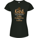 God Forever Christian Cross Christianity Jesus Womens Petite Cut T-Shirt Black