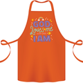 God Loves Me Christian Christianity Jesus Cotton Apron 100% Organic Orange
