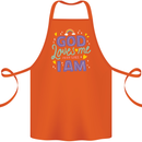 God Loves Me Christian Christianity Jesus Cotton Apron 100% Organic Orange