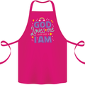 God Loves Me Christian Christianity Jesus Cotton Apron 100% Organic Pink