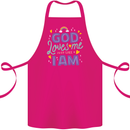 God Loves Me Christian Christianity Jesus Cotton Apron 100% Organic Pink