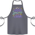God Loves Me Christian Christianity Jesus Cotton Apron 100% Organic Steel