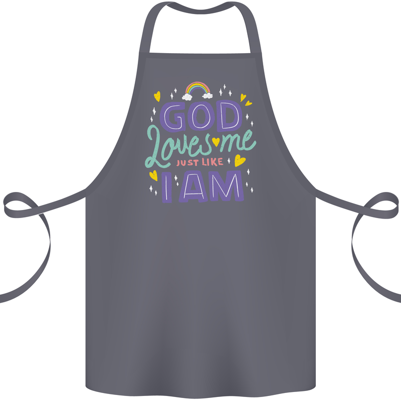 God Loves Me Christian Christianity Jesus Cotton Apron 100% Organic Steel