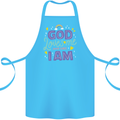 God Loves Me Christian Christianity Jesus Cotton Apron 100% Organic Turquoise
