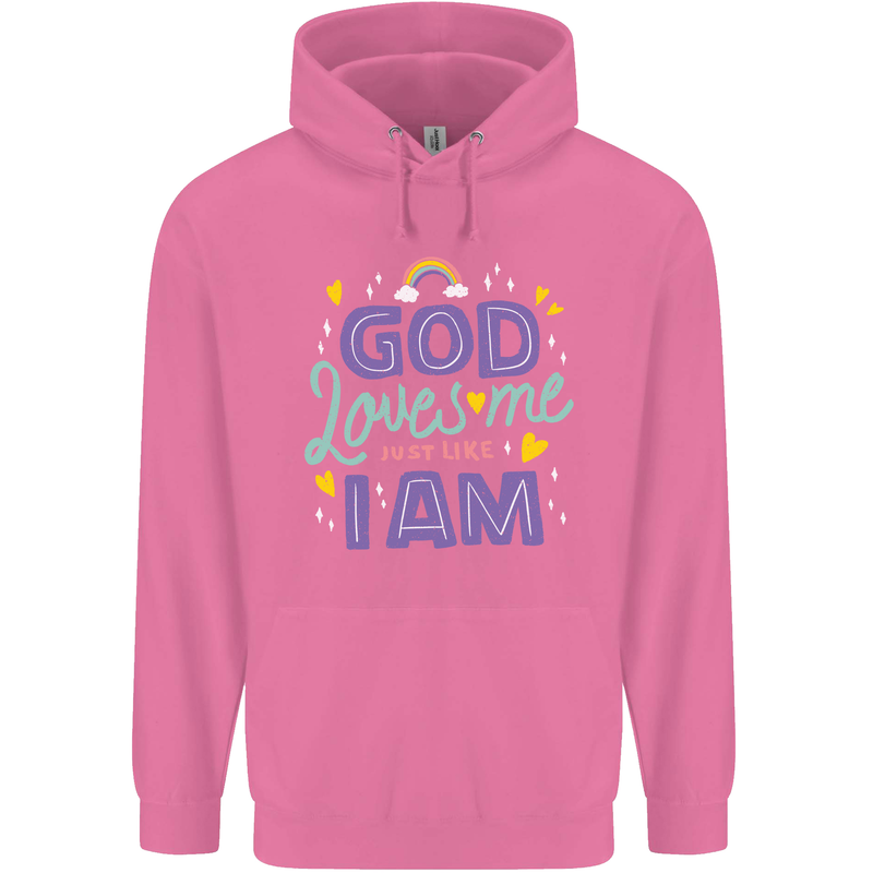 God Loves Me Christian Christianity Jesus Mens 80% Cotton Hoodie Azelea