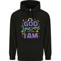 God Loves Me Christian Christianity Jesus Mens 80% Cotton Hoodie Black