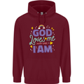 God Loves Me Christian Christianity Jesus Mens 80% Cotton Hoodie Maroon