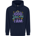 God Loves Me Christian Christianity Jesus Mens 80% Cotton Hoodie Navy Blue