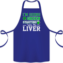 Going Green Funny St Patricks Day Beer Alcohol Cotton Apron 100% Organic Royal Blue
