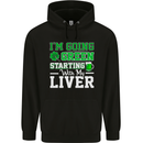 Going Green Funny St Patricks Day Beer Alcohol Mens 80% Cotton Hoodie Black