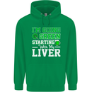 Going Green Funny St Patricks Day Beer Alcohol Mens 80% Cotton Hoodie Irish Green