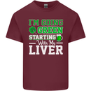 Going Green Funny St Patricks Day Beer Alcohol Mens Cotton T-Shirt Tee Top Maroon