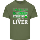 Going Green Funny St Patricks Day Beer Alcohol Mens Cotton T-Shirt Tee Top Military Green