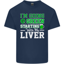 Going Green Funny St Patricks Day Beer Alcohol Mens Cotton T-Shirt Tee Top Navy Blue