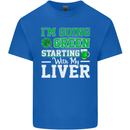Going Green Funny St Patricks Day Beer Alcohol Mens Cotton T-Shirt Tee Top Royal Blue