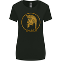 Gold Sparta Helmet Gym Bodybuilding Training Womens Wider Cut T-Shirt Black