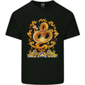 Gold and Blue Dragon Kids T-Shirt Childrens Black