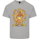 Gold and Blue Dragon Kids T-Shirt Childrens Sports Grey