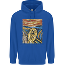 Golden Labrador Scream Portrait Mens 80% Cotton Hoodie Royal Blue