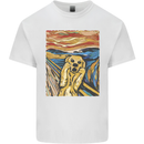 Golden Labrador Scream Portrait Mens Cotton T-Shirt Tee Top White