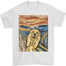 Golden Labrador Scream Portrait Mens T-Shirt 100% Cotton White