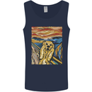 Golden Labrador Scream Portrait Mens Vest Tank Top Navy Blue
