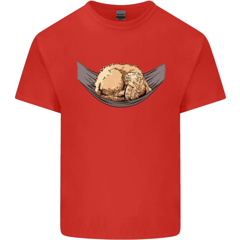 Goldendoodle on a Hammock Dog Kids T-Shirt Childrens Red