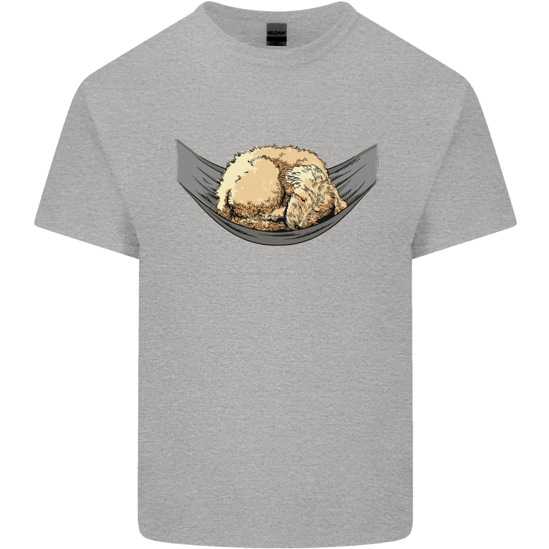 Goldendoodle on a Hammock Dog Kids T-Shirt Childrens Sports Grey