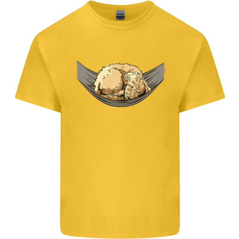 Goldendoodle on a Hammock Dog Kids T-Shirt Childrens Yellow