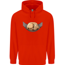 Goldendoodle on a Hammock Dog Mens 80% Cotton Hoodie Bright Red