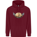 Goldendoodle on a Hammock Dog Mens 80% Cotton Hoodie Maroon