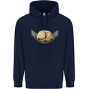 Goldendoodle on a Hammock Dog Mens 80% Cotton Hoodie Navy Blue