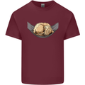 Goldendoodle on a Hammock Dog Mens Cotton T-Shirt Tee Top Maroon