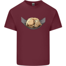 Goldendoodle on a Hammock Dog Mens Cotton T-Shirt Tee Top Maroon