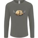 Goldendoodle on a Hammock Dog Mens Long Sleeve T-Shirt Charcoal