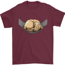 Goldendoodle on a Hammock Dog Mens T-Shirt 100% Cotton Maroon