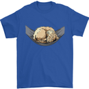 Goldendoodle on a Hammock Dog Mens T-Shirt 100% Cotton Royal Blue