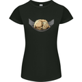 Goldendoodle on a Hammock Dog Womens Petite Cut T-Shirt Black